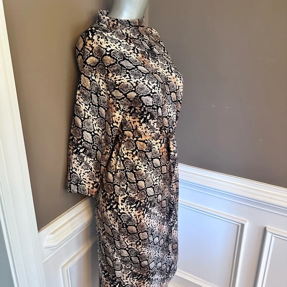 NWT ZARA BASIC Snake Animal Print Midi Sz S